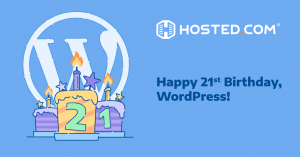 Happy 21st Birthday WordPress from Hosted.com