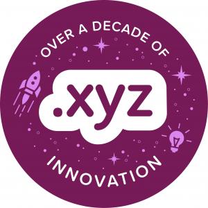 .xyz logo on a magenta circle with a rocketship, lightbulb, and stars, with text "Over a Decade of Innovation"