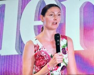  "Peggy Van de Plassche speaking about Microdosing at Wonderland 2024 event.