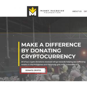 Crypto donation system of Manny Pacquiao Foundation