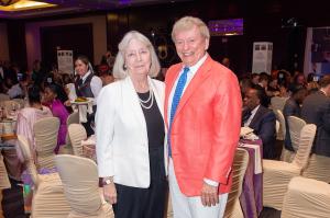 Tissy and Rusty Hardin in the ballroom as guests enjoy dinner during the 2023 Linda Lorelle Scholarship Fund Legacy Gala