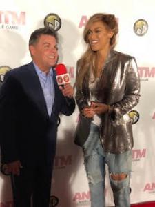 Tyra Banks, television personality, producer, businesswoman, actress, author, who is best know for America's Top Model, talks to Scott on the Red Carpet.