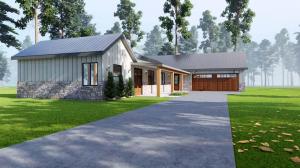 2000 Sq Ft Barndominium with a bonus room.  3 bedrooms & 2.5 bathrooms with porches on the front and back of the barn home