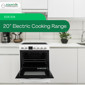Equator 20" Electric Cooking Range 4 Ceramic Burner CONVECTION OVEN+AIR FRYER SS