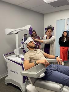Team members from Northeast Health Services, engaged in a Transcranial Magnetic Stimulation (TMS) training. The team has been working hard to launch this service in West Springfield, and is excited to bring life-changing depression treatment to the community.