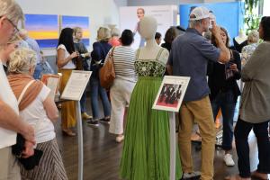 Standing Room Only: A Night of Celebration at Couture Pattern Museum: The final free exhibition was packed all evening, with hundreds of visitors standing shoulder to shoulder. Attendees celebrated history, sewing, and fashion, sharing stories, and discov