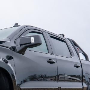 Black Horse® In-Channel Rain Guards on a Chevrolet Silverado