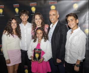 Dr. Laura Gabayan celebrates the launch of her new book, “Common Wisdom” with her family in Los Angeles, California.