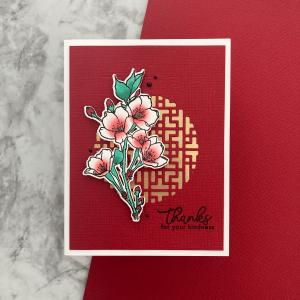 Richly textured 12x12 dark red cardstock from Encore Paper.