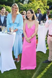  Blue Caroline Williams owner of the Luxury Collective Surrey with Lilia Mascolo in pink