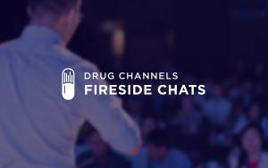 Fireside Chats logo over a stock image of people at a conference