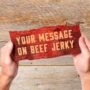 Laser Etched Greeting Card Made of Beef Jerky, , the best Valentine's Day Gift For Men