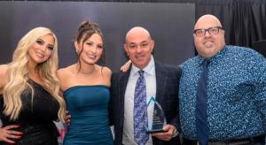 Celebrating Mandarino Chiropractic’s Best Expansion and Remodel Award are ToniAnn Eterno, Mandarino patient liaison; Madison Fleming, Smart Marketing social media manager, and Drs. Frank Mandarino and Michael Carducci of Mandarino Chiropractic. (Photo: Smart Marketing)