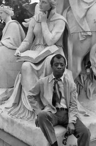 James Baldwin at the Albert Memorial, Kensington Gardens in 1969