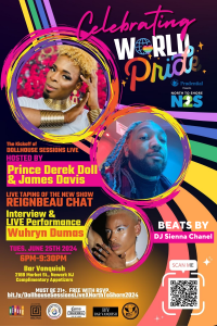Prince Derek Doll hosts celebration of World Pride Month at Dollhouse Sessions Live which is an Official Selection of the 2nd Annual Prudential North To Shore Festival in Newark, NJ.
