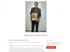 Professional Profile of Automotive Quality Expert Eduardo Cassano Correa