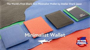 No finning Shark Leather Wallet for Minimalist