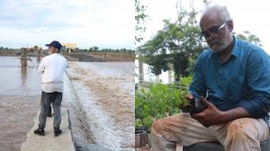 Savji Dholakia leads water conservation and tree plantation efforts.