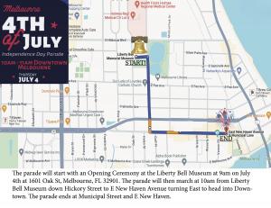 Fourth of July Downtown Melbourne Parade Route