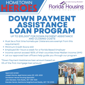 Florida Hometown Heroes Down Payment Assistance Program