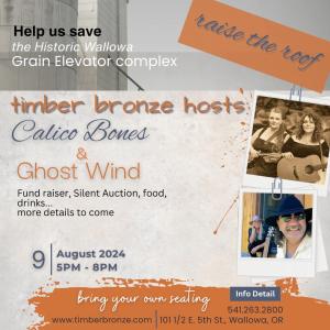 Invitation to Raise the Roof a fundraiser to restore the historic Wallowa grain elevator complex