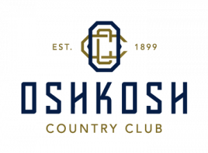 blue and gold logo stating est. 1899 Oshkosh Country Club