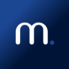 Monpellier Logo. Dark Blue gradient background with a lower case M