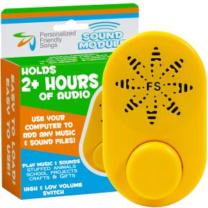 The Friendly Songs DIY 2-Hour Voice Box for Stuffed Animals holds over 70 Songs!