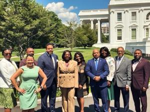NBA President Dominique Calhoun Joins Black Leaders at White House