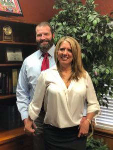 Brett and Cindy Pritchard at the Law Office of Brett H. Pritchard in Killeen
