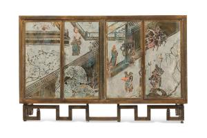Rare Philip LaVerne (American, 1907-1987) and Kelvin LaVerne (American, b. 1937) bronze and pewter chinoiserie ‘Chan Li’ cabinet from around 1976, boasting figural decoration ($81,250).