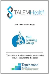 Talem Health, Med Learning Group sale anouncement