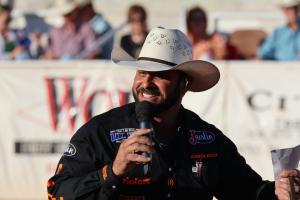 Color photo of Anthony Lucia, Professional Rodeo Announcer