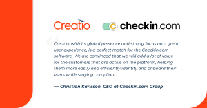 Creatio and Checkin.com Group Join Forces