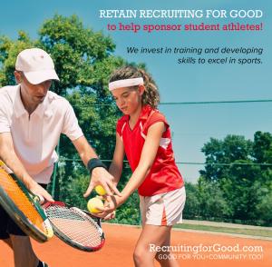 Retain staffing agency, Recruiting for Good we help sponsor student athletes' training and developing skills to excel in sports www.supportstudentathletes.com