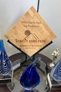 Scenic Shelters Presents Cupola Club Award to Commercial Recreation Specialists