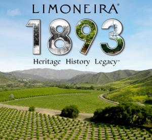orchard with mountains in background and the words Limoneira 1893 Heritage History Legacy