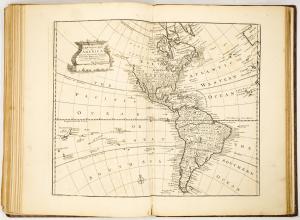 Copy of A Complete Atlas, or A Distinct View of the Known World by Emanual Bowen, with 68 engraved maps including 47 double-page maps, published in 1752 (est. 4,000-$6,000).