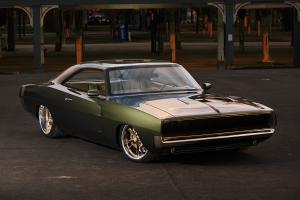 Modified, Green 1968 Charger