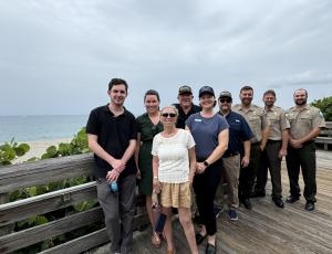 Rep. Kelly Skidmore joins the Florida State Parks Foundation, Florida State Parks and the Friends of MacArthur Beach for a guided tour on Wednesday, July 11, 2024.
