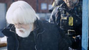Paul Watson being arrested and handcuffed