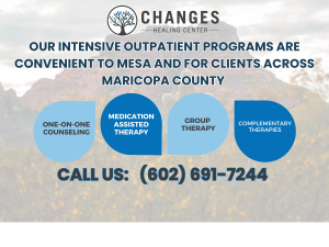 An image of services for IOP shows the concept of Changes Healing Center offers accredited Phoenix Intensive Outpatient Programs that serve Maricopa County