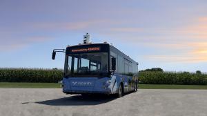 Image of ADASTEC and Vicinity Motor Corp.'s automated, electric, accessible bus.