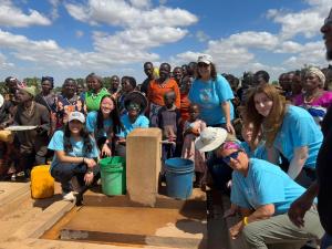 CCC students and local residents gathered around the newly inaugurated water tap, a beacon of hope and transformation.