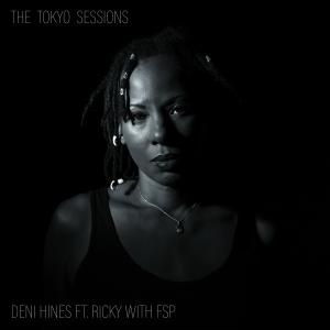 Black and white headshot of Deni Hines, Australian music icon, promoting her new album 'The Tokyo Sessions' featuring Ricky With FSP.