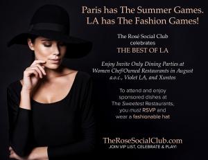 Love to Dine at LA's Swankiest Spots (Women Chef/Owned Restaurants) and Party for Good? Recruiting for Good is sponsoring Dinners for Five Talented Sweet and Kickass Guests Must RSVP to attend www.TheRoseSocialClub.com Paris to LA