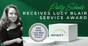 Patty Scheets Receives Distinguished Lucy Blair Service Award