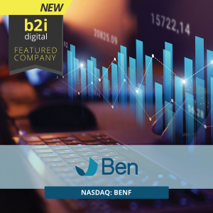 Beneficient logo featured on B2i Digital, showcasing partnership for improved investor relations.