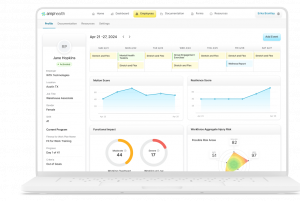 Amp Health announces updated user experience. Image shows new user dashboard for reducing injuries in the workplace.