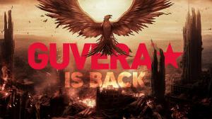 Guvera Is Back: Guvera's logo prominently showcased amid a powerful phoenix rising from the ashes.